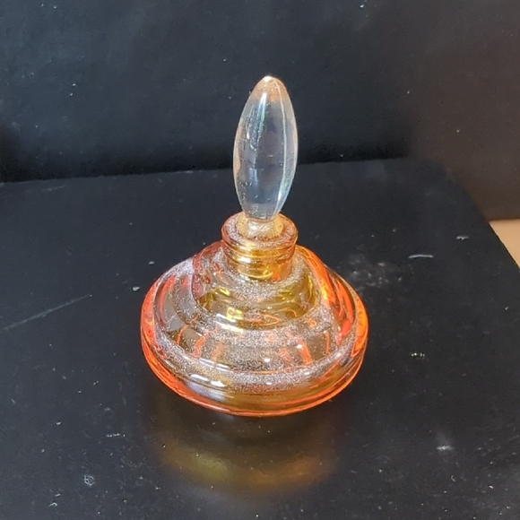 Ted Lapidus Accessories - Vintage Made In France Parfums Ted Lapidus Mini Orange Glass Perfume Bottle